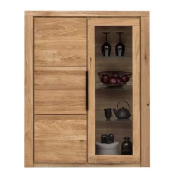 Outlet Wohnen 108x141x40 Highboard mit Glaseinsatz - Nelenia