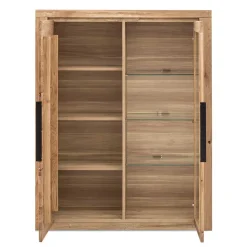 Outlet Wohnen 108x141x40 Highboard mit Glaseinsatz - Nelenia
