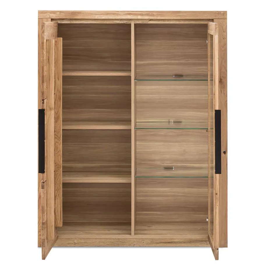 Outlet Wohnen 108x141x40 Highboard mit Glaseinsatz - Nelenia