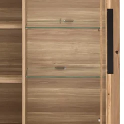 Outlet Wohnen 108x141x40 Highboard mit Glaseinsatz - Nelenia