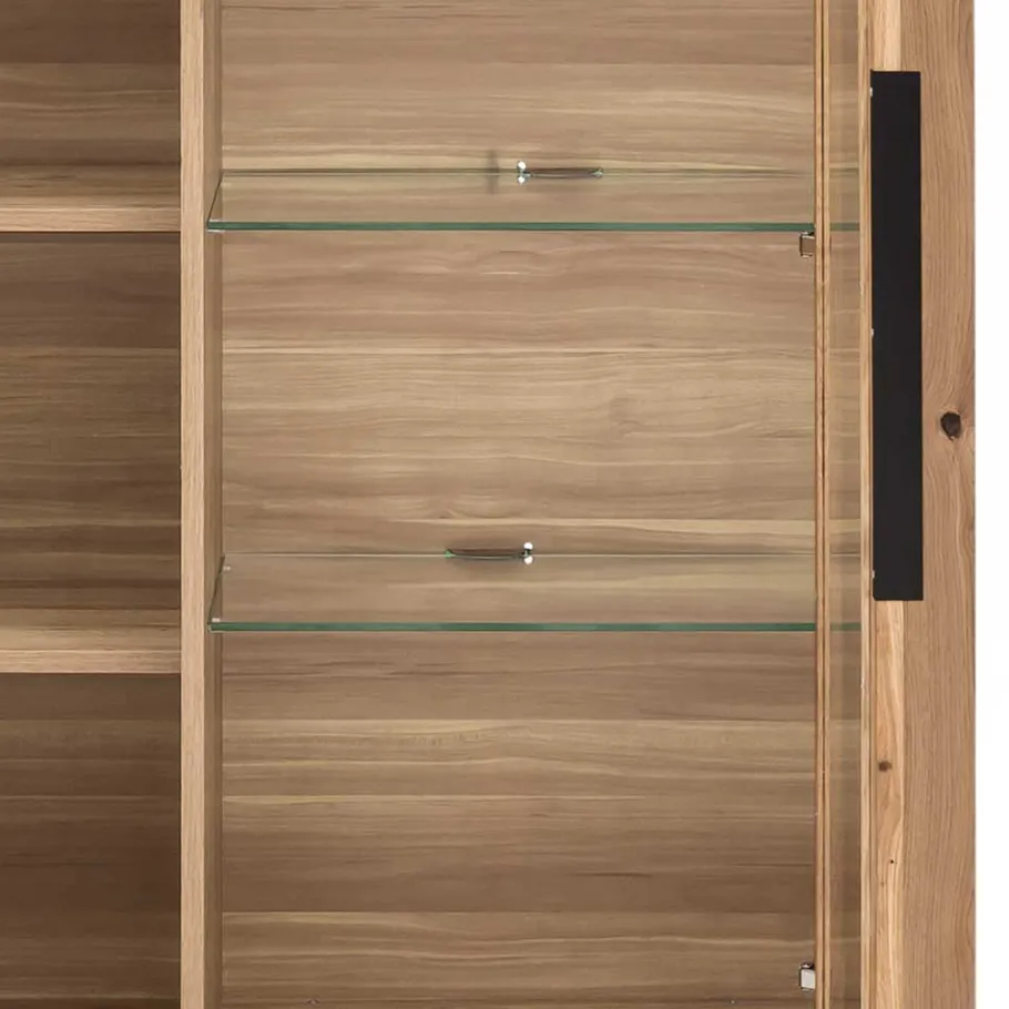 Outlet Wohnen 108x141x40 Highboard mit Glaseinsatz - Nelenia