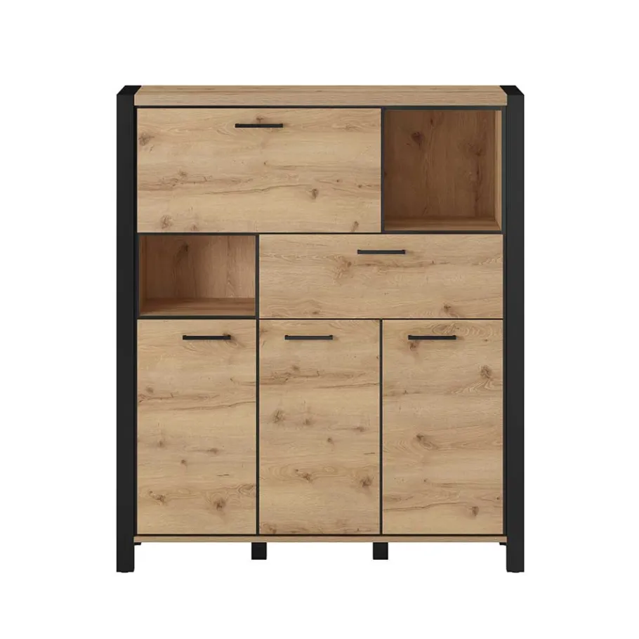 Sale Wohnen 120x140x41 Highboard mit Klappe & 3 Türen - Zavorra