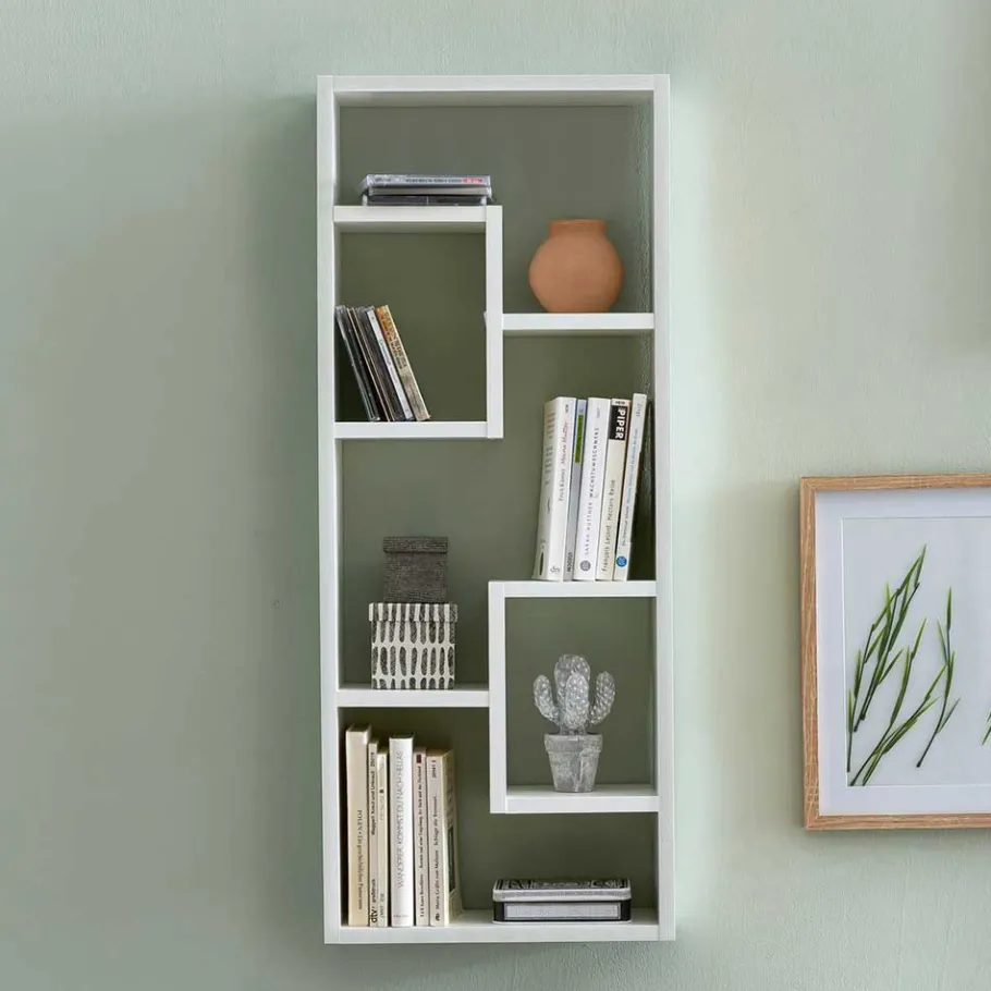 Wohnen 36x90x14 Hängendes Regal mit fünf Fächern - Hank I