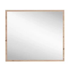 Clearance Wohnen 80x70x2 Hängespiegel mit Rahmen in Holzoptik - Kuetra