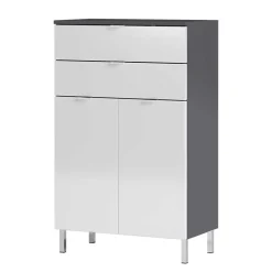 New Wohnen 60x97x34 Hochglanz Kommode in Weiß - Otrus