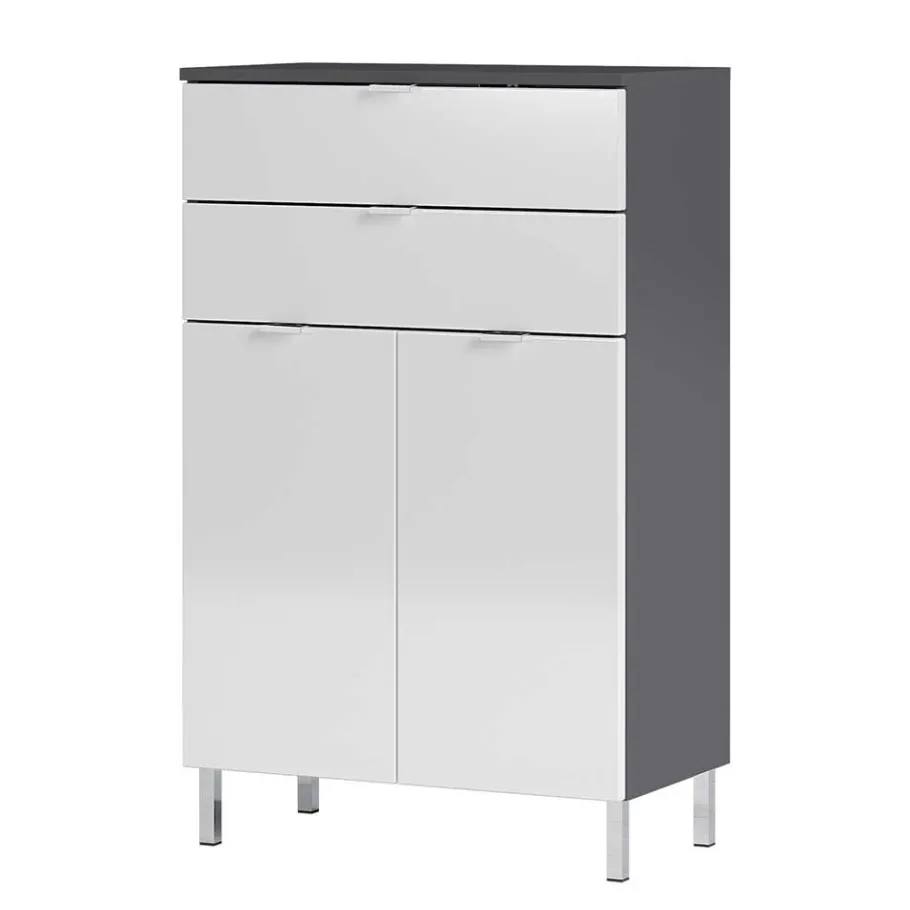 New Wohnen 60x97x34 Hochglanz Kommode in Weiß - Otrus