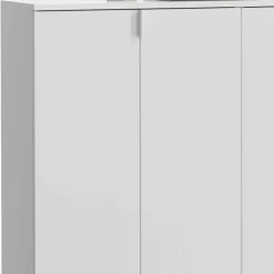 Sale Wohnen 122x99x34 Hochglanz Schuhschrank in Weiß - Ejulia (zweiteilig)