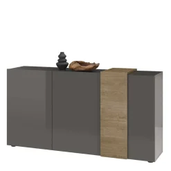 Clearance Wohnen 181x94x44 Hochglanz Sideboard in Dunkelgrau - Eracosta