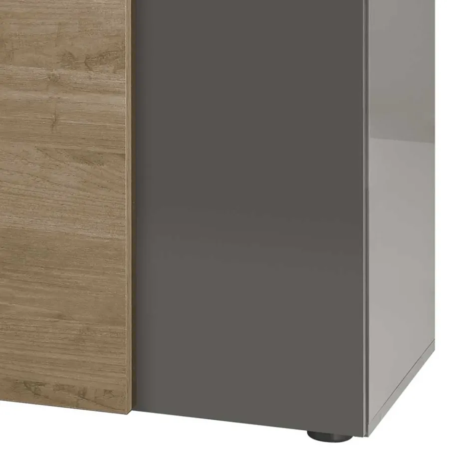 Clearance Wohnen 181x94x44 Hochglanz Sideboard in Dunkelgrau - Eracosta