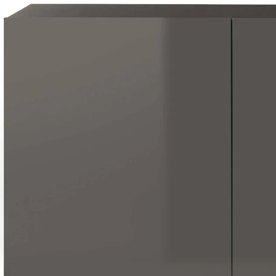 Clearance Wohnen 181x94x44 Hochglanz Sideboard in Dunkelgrau - Eracosta