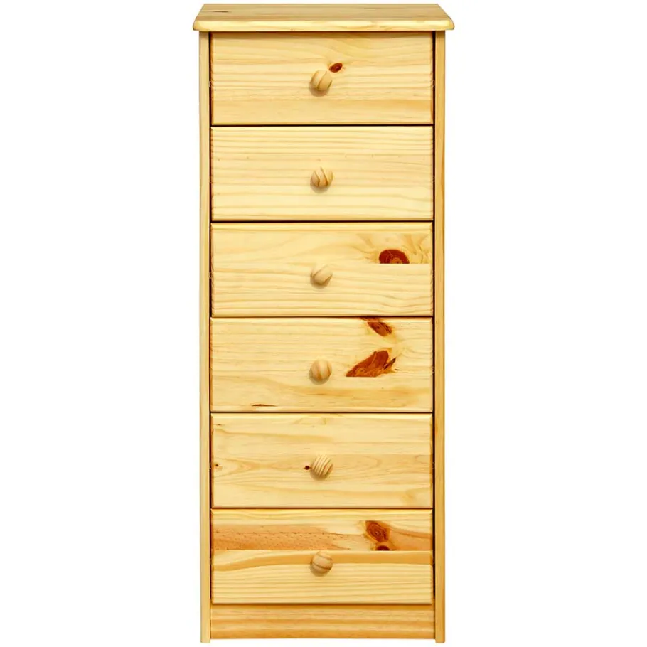 Outlet Wohnen 43x106x35 Hochkommode im rustikalen Landhaus Look - Kascanu