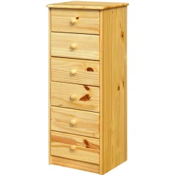 Outlet Wohnen 43x106x35 Hochkommode im rustikalen Landhaus Look - Kascanu
