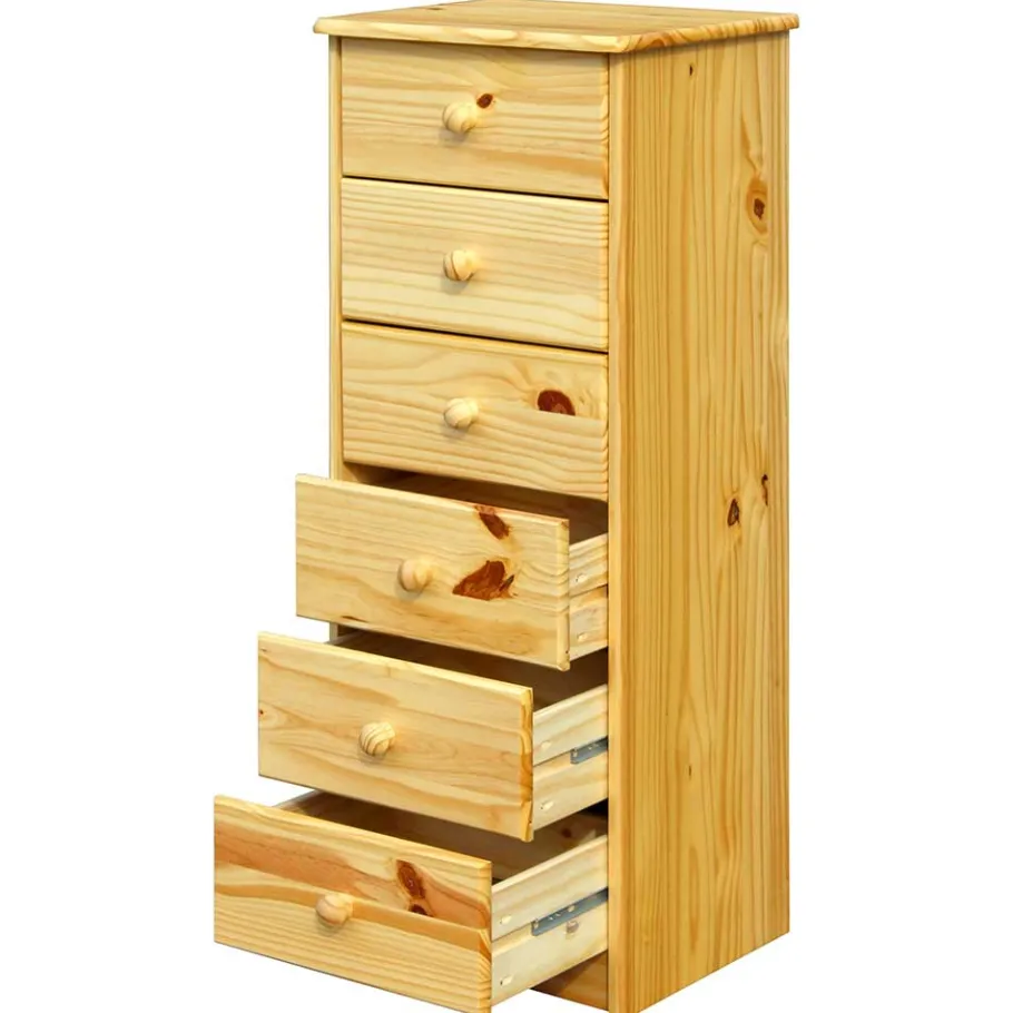 Outlet Wohnen 43x106x35 Hochkommode im rustikalen Landhaus Look - Kascanu