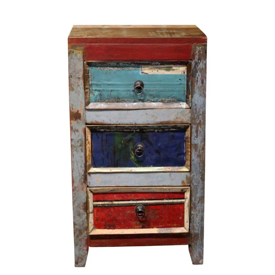 Discount Wohnen 45x80x35 Hochkommode im Shabby Chic - Slinida