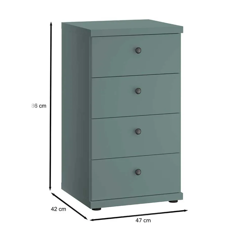 Sale Wohnen 47x86x42 Hochkommode in Graugrün - Rajavo