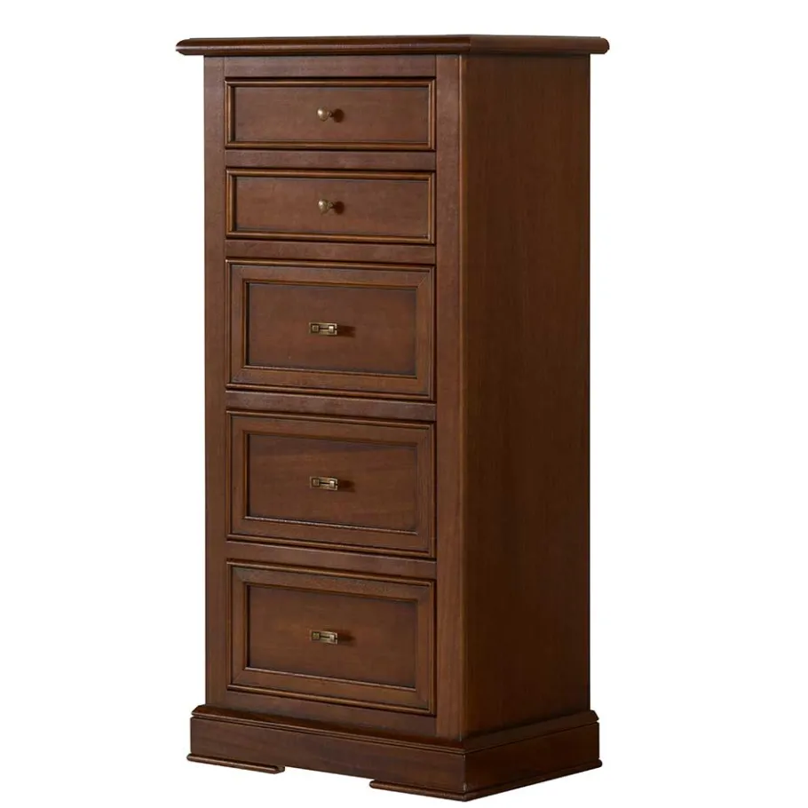 Best Wohnen 60x119x38 Hochkommode in Walnuss Braun - Istefanio