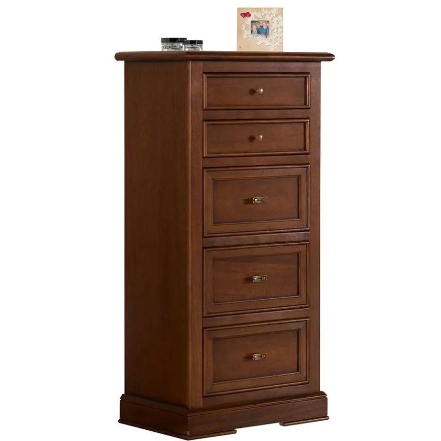 Best Wohnen 60x119x38 Hochkommode in Walnuss Braun - Istefanio