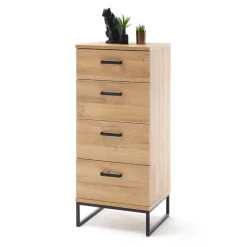 Clearance Wohnen 50x116x44 Hochkommode mit Bügelgestell - Truvisas