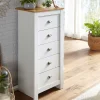 Sale Wohnen 53x114x39 Hochkommode mit fünf Schubladen - Intora