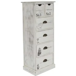 Best Wohnen 40x104x30 Hochkommode mit maritimen Motiven - Maggiore