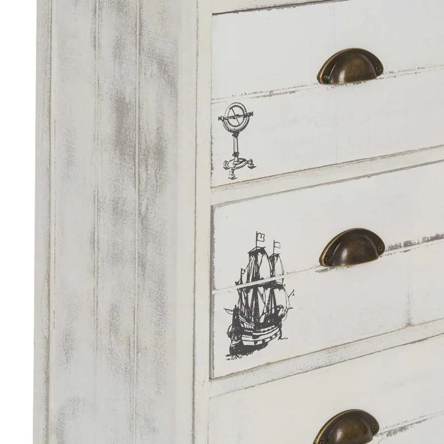 Best Wohnen 40x104x30 Hochkommode mit maritimen Motiven - Maggiore
