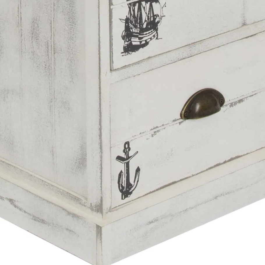 Best Wohnen 40x104x30 Hochkommode mit maritimen Motiven - Maggiore