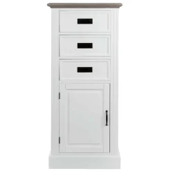 Best Wohnen 54x130x36 Hochkommode mit Tür & 3 Schubladen - Bleaks