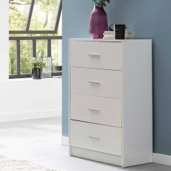 Clearance Wohnen 60x90x30 Hochkommode mit vier Schubladen - Hank