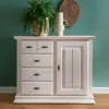 Outlet Wohnen 114x94x47 Hohe Kommode im Landhausstil - Beato