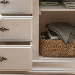 Outlet Wohnen 114x94x47 Hohe Kommode im Landhausstil - Beato