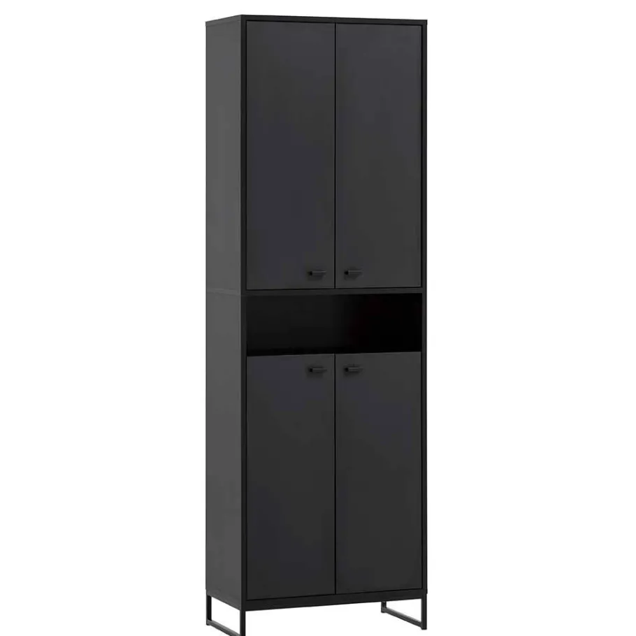 Online Wohnen 60x186x33 Hoher Schuhschrank mit 4 Türen & Fach - Anderian
