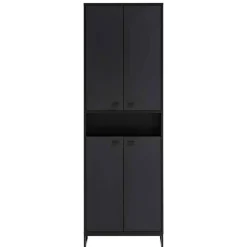 Online Wohnen 60x186x33 Hoher Schuhschrank mit 4 Türen & Fach - Anderian
