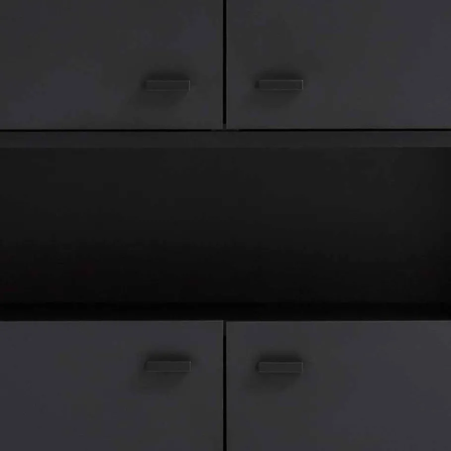 Online Wohnen 60x186x33 Hoher Schuhschrank mit 4 Türen & Fach - Anderian