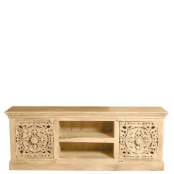 Sale Wohnen 150x60x40 Holz Lowboard mit Ornamenten - Runiasa