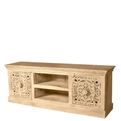 Sale Wohnen 150x60x40 Holz Lowboard mit Ornamenten - Runiasa