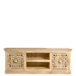 Sale Wohnen 150x60x40 Holz Lowboard mit Ornamenten - Runiasa