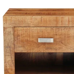 Wohnen 40x40x30 Holz Nachtkonsole mit Schublade & Fach - Lance