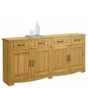 Sale Wohnen 194x89x37 Holz Sideboard aus Kiefer Natur - Vanpos