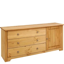 Sale Wohnen 152x68x38 Holzkommode mit 3 breiten Schubladen - Imressa