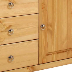 Sale Wohnen 152x68x38 Holzkommode mit 3 breiten Schubladen - Imressa