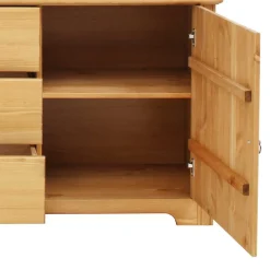 Sale Wohnen 152x68x38 Holzkommode mit 3 breiten Schubladen - Imressa