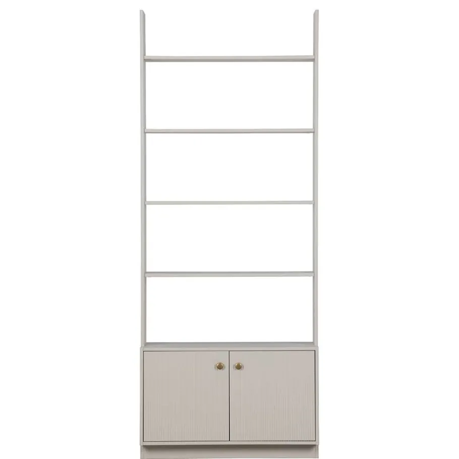 Wohnen 80x200x35 Holzregal in Grau im Skandi Design - Huvina