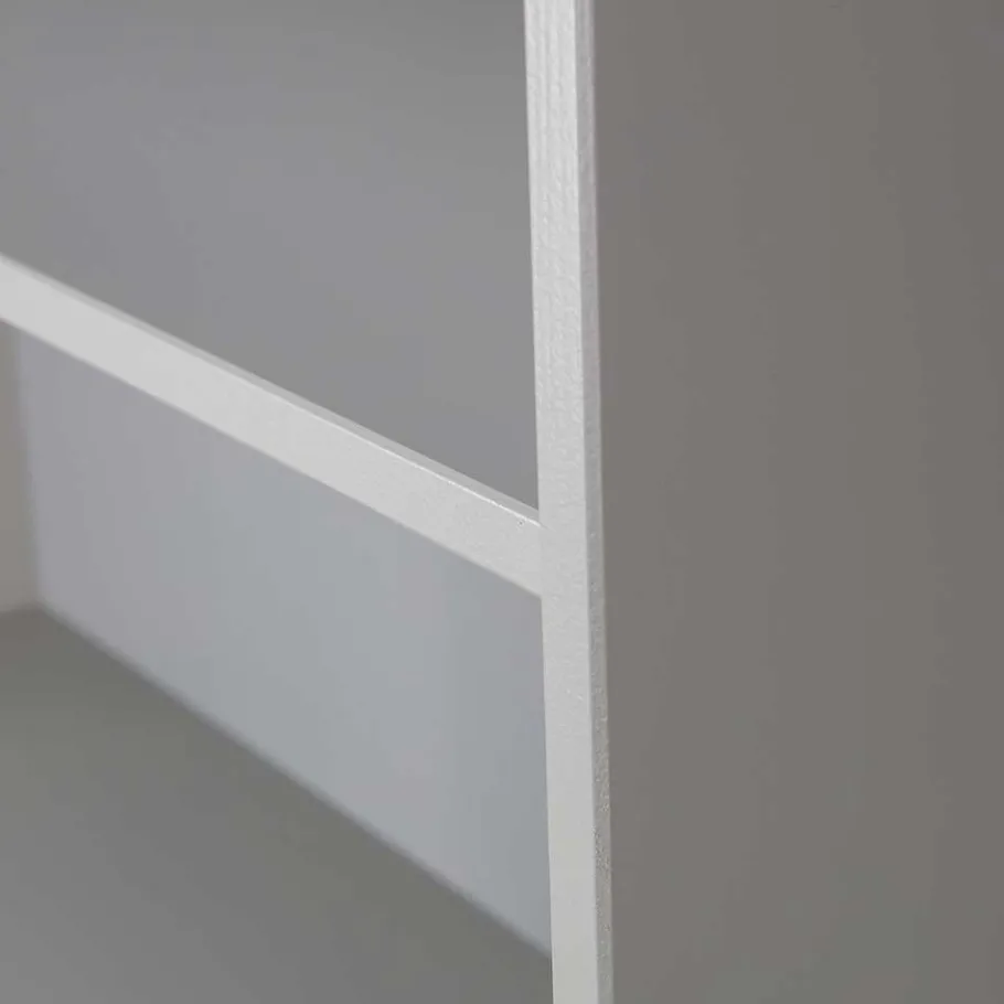 Wohnen 80x200x35 Holzregal in Grau im Skandi Design - Huvina