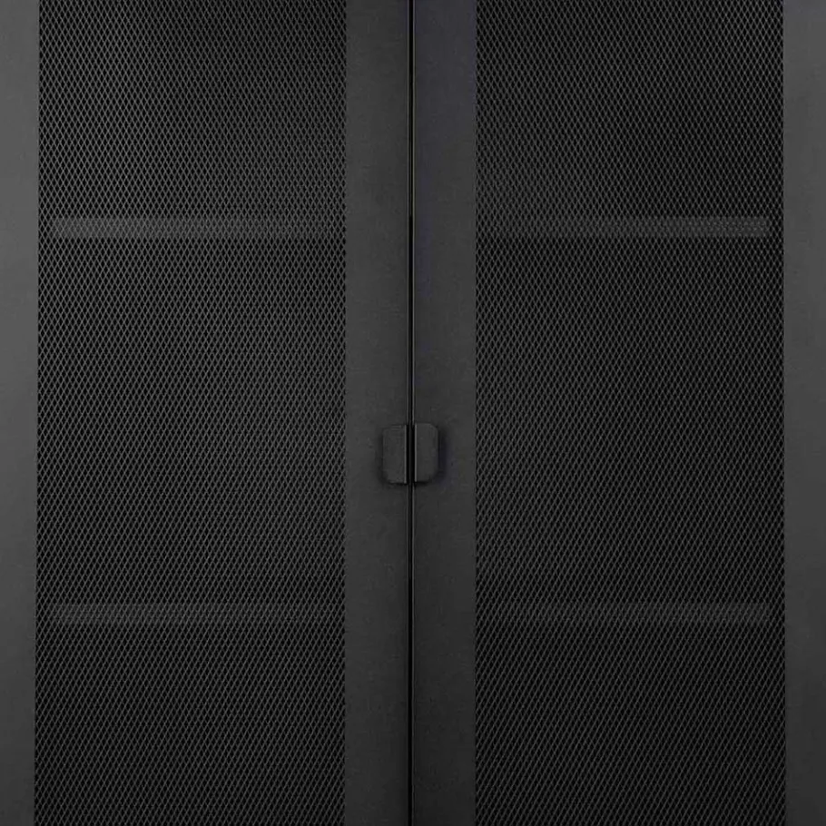 Discount Wohnen 80x120x40 Industrial Highboard mit Gittertüren - Zadegna