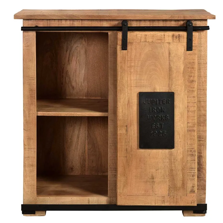 Discount Wohnen 77x80x38 Industrial Kommode mit Schiebetür - Eswan