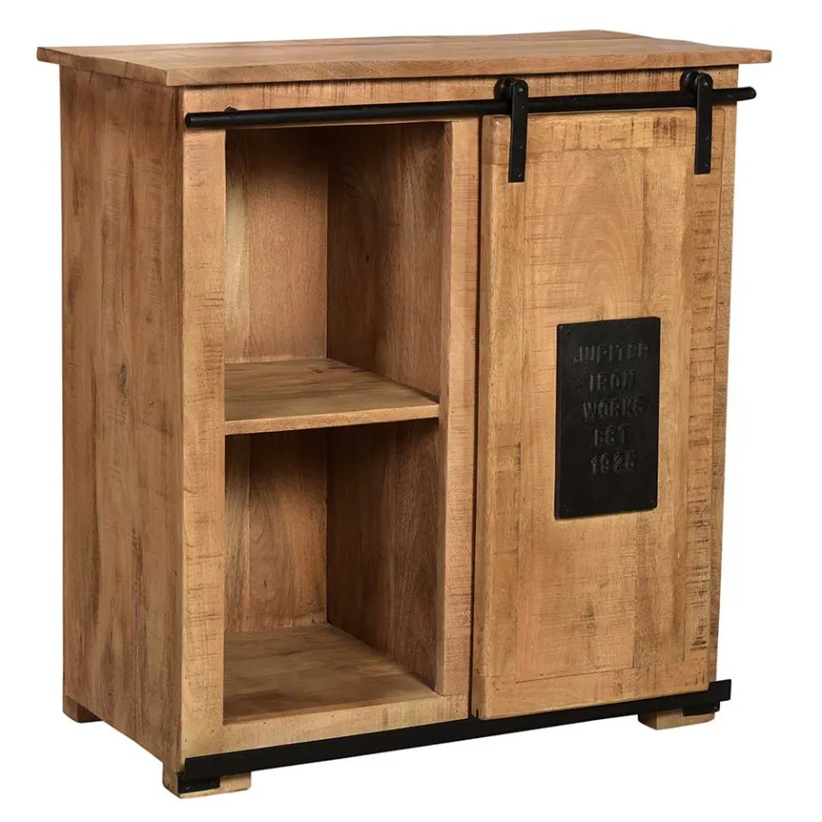 Discount Wohnen 77x80x38 Industrial Kommode mit Schiebetür - Eswan