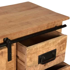 Discount Wohnen 77x80x38 Industrial Kommode mit Schiebetür - Eswan