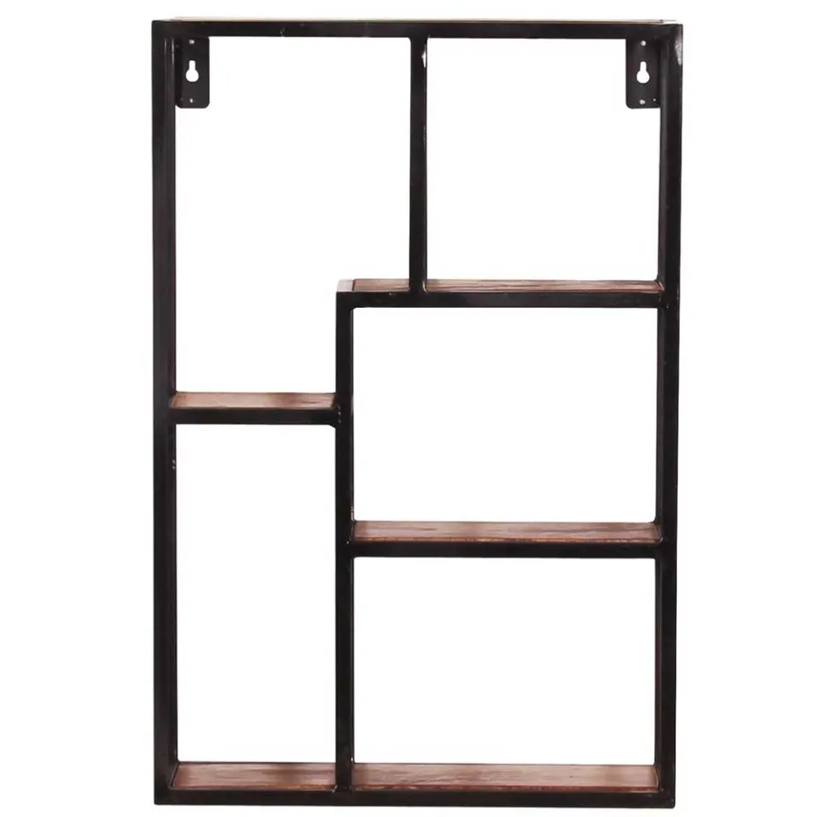 Clearance Wohnen 40x60x13 Industrial Wandregal mit 5 Fächern - Mendoza