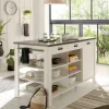 Sale Wohnen 161x93x77 Kücheninsel in Weiß & Anthrazit - Eture