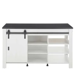 Sale Wohnen 161x93x77 Kücheninsel in Weiß & Anthrazit - Eture